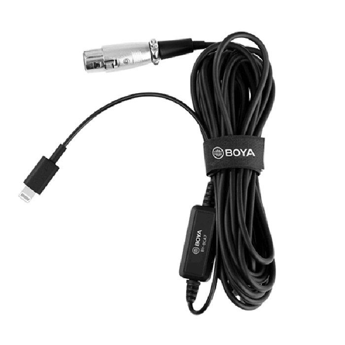 BOYA BY-BCA7 Pro XLR to Lightning & USB-A & Type-C Connectors Microphone